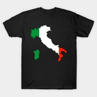 Italian Flag with map T-Shirt